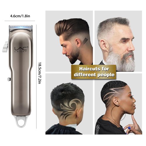 LAC LAICHY Hair Clippers for Men Hair Trimmer Beard Trimmer for Men Razor Kit - Rechargeable USB Professional Cordless Hair Clippers for Men with LED Display for Barber