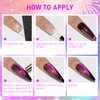 SUPWEE Cat Eye Gel Nail Polish with Magnet 9D Galaxy Cateye Manicure Soak Off UV DIY Salon Home Gift 12 Colors 7ml(0.24fl oz)