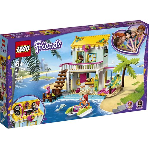 LEGO Friends Beach House 41428 Building Kit; Sparks Hours of Summer Adventure Play (444 Pieces)