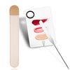 Penugo Picasso Makeup Spatula and Palette Set, Korean Makeup Spatula with Leather Cover, Stainless Steel Makeup Palette with Scraper Tool, Metal Foundation Palette for Cosmetic Pigment Blending（SS）