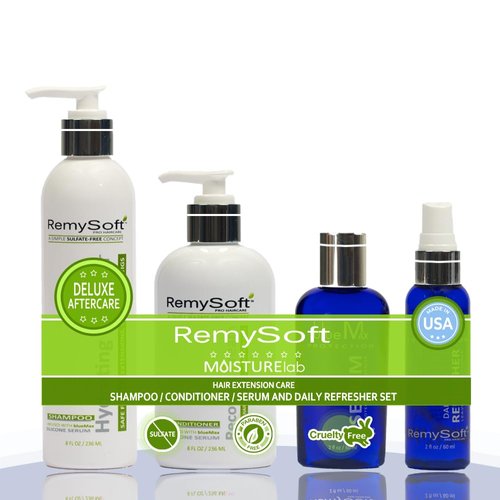 RemySoft Moisturelab Deluxe System - Safe for Hair Extensions, Weaves and Wigs - Salon Formula Sh...
