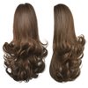 HSPCYGG Brown Ponytail Extensions Fake Claw Clip Ponytails Synthetic Hair Extension 12" Wavy 3.8 OZ Curly Hairpieces Women Wig Yaki Fluffy&not Tangled
