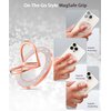 Dremmiwin for Magsafe Phone Grip Double Magnetic Ring Holder, Transparent 360 Degree Rotation Cell Phone Ring Holder Magnetic Finger Kickstand for iPhone 16 15 14 13 12 Pro Max Plus