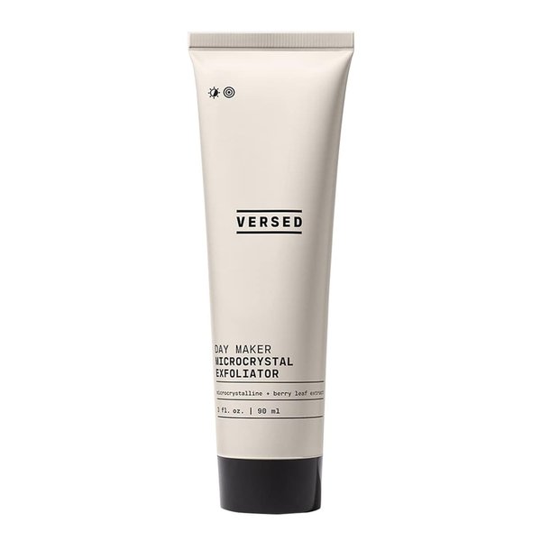 Versed Day Maker Microcrystal Exfoliating Cleanser - Creamy Facial Wash Helps Clear Dead Skin Cells - Microcrystalline, Biodegradable Alternative to Microbeads - Vegan (3 fl oz)