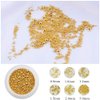3D Nail Caviar Beads for Nail Art Metal Mini Nail Ball Beads Gold Silver Rose Gold Nail Studs DIY Decorations Accessories Multi-Size