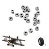 RiToEasysports Landing Gear Stopper Set Wheel Collar, 20Pcs RC Airplane Plane Landing Gear Wheel Stop Collar 2.1mm Stainless Steel Exquisite Craftsmanship