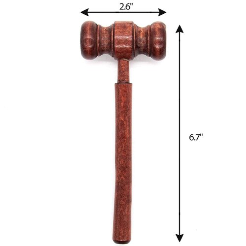 AUEAR, 4 Pack Wooden Judge Gavel Mini Judge Gavels Judge Auction Sale Wooden Gavel Judgment Gavel Prop for Cosplay Party Judge Costume Accessories (Light Brown)
