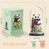 QARULUS Panda Flower Building Set for Adult Party Favors for Kids Animal Building Blocks Plant Friend Set Bonsai Tree Valentines New Year Easter Birthday Gift for Boys Girls Age 6-12+(Panda Succulent)
