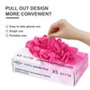 FINITEX Pink Nitrile Disposable Latex Free Gloves - 3.5mil 100PCS/Box Latex Free Powder Free 9inch Gloves Guantes de Nitrilo Cleaning Medical Exam Food Cooking Gloves(100, X-Small)
