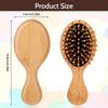 Mini Hair Brush, Portable Bamboo Hair Brush Small Travel Comb Paddle Detangling Hairbrush Scalp Massager Anti-Static Pocket Size Comb Air Cushion Hair Brush for Women Thick Thin Curly Wet Hair