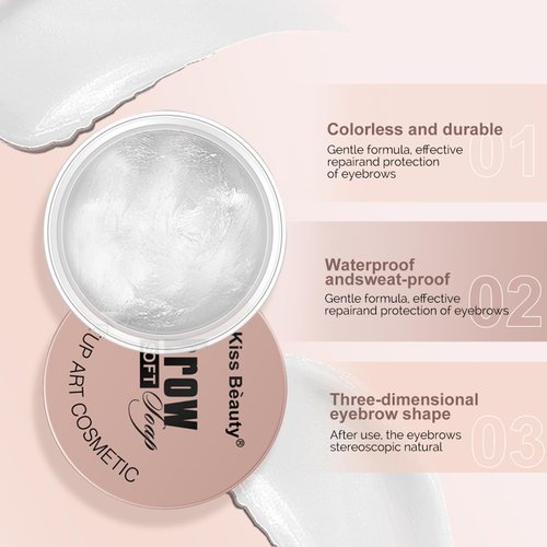 Eyebrow Styling Gel, Eyebrow Wax kit Brow Shaping Wax for Brow Lamination Effect Three-dimensional Eyebrow Soap,Waterproof Quick Drying Eyebrow Makeup (0.53 Ounce (Pack of 1)) Clear) (1)