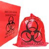 Daarcin Red Biohazard Waste Bags,20pcs 16.5x20in/42x51cm Medical Action Infectious Waste Bag With Hazard Symbol Disposable Hazardous