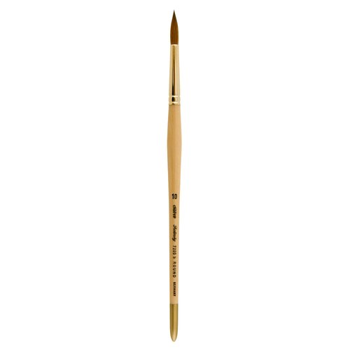 Silver Brush Limited 7200S10 Silver Kolinsky Round Brush for Watercolor and Oil, Size 10, Short Handle