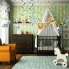 36 Pcs Jungle Theme Baby Shower Decor, Animals Hanging Swirls Ceiling Streamers Decorations, Forest Safari Animal Wild One Birthday Party Decorations for Baby Boy Kids Party Supplies