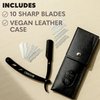 Beard Club Straight Razor for Men - Premium Single Derby Blade Cutthroat Razor - 10 Replaceable Stainless Steel Blades - Barber Straight Edge Razor Kit - Navajas Para Barbero - Includes Leather Case