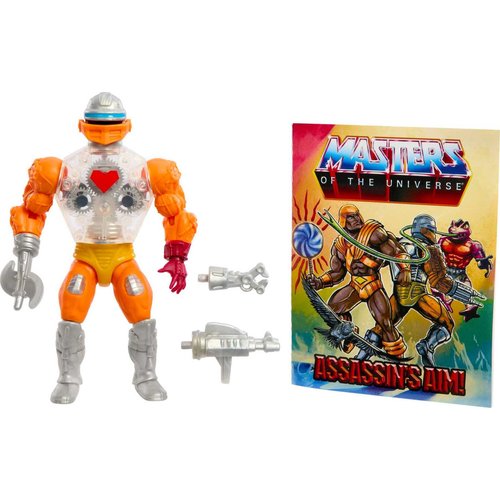 Masters of the Universe Origins Action Figure & Accessory, Rise of Snake Men Roboto & Mini Comic Book, 5.5 inch