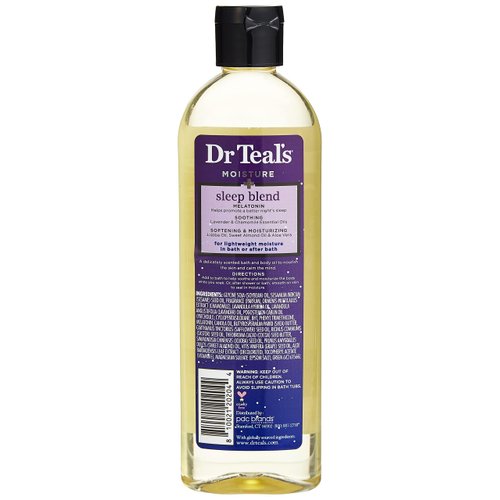 Dr Teal's Melatonin Essential Oil Moisturizing Bath & Body Oil 8.8oz (Packaging May Vary)