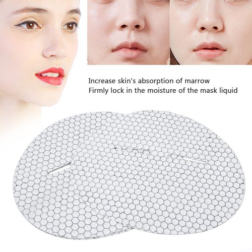 Airshi Facial Mask, Graphene Face Mask Sheet Beauty Disposable for Night for Daytime, DIY White Color Natural Spa Skin Care Skin Fiber Paper Sheet Facial Mask