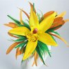 Yellow Orchid Flower Hair Clip For Women - Tropical Boho Hairpiece for Bridesmaids and Flower Girls Luau Costume Accessories for Teens Handmade in Hawaii by Aviella Aloha