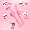 Eyelash Applicator Tool – 5-in-1 Lash Applicator Tool Set with Eyelash Extension Tweezers, Scissors,– Pro Eye Lash Clusters Applicator Tool Pink for Eyelash Extensions, Cluster Lashes