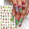 10 Sheets Christmas Cute Nail Stickers for Nail Art, Xmas Tree Snowflake Cute Cartoon Nail Decals Design Decoration 3D Self-Adhesive Christmas Nail Art Stickers for Women Winter Nail DIY Supplies