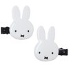 Kawaii Miffychan Hair Clip Hair Pins Girls Women Hair Accessories 2 PCS Made in Japan (White)