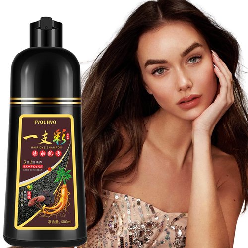 Onilyua Instant Dark Coffee Hair Dye Shampoo for Men & Women, Brown Hair Dye, 3 in 1 Hair Dye Shampoo 16.9 floz, Natural Shampoo Para Canas, Gray Hair Coverage for Home Use (Dark coffee)