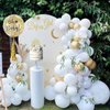 KAINSY Matte White Balloons Garland Kit Cloud White Cream Balloon Birthday Decorations 92 Pcs Party White Sand Balloons 5/10/12/18 Inch for Balloon Arch Bridal Baby Shower Wedding
