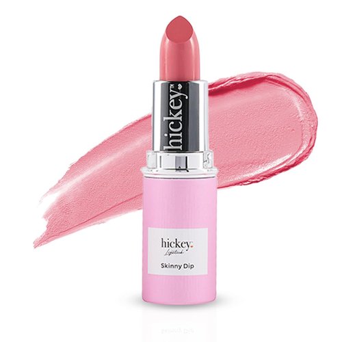 Hickey Lipstick for Women Skinny Dip Light Pink Lipstick Refillable - Experience the Luxury of a Highly Pigmented, Long-Lasting Lipstick - Gluten-Free, Vegan and Organic Matte Lipstick Finish