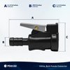 Five Oceans 3/8-Inch Barb Female Fuel Line Quick Connector for OMC - Johnson - Evinrude Outboard Connections and Fuel Tank Side - Outboard Fuel Connector - FO2152