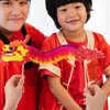 ARTIBETTER 4 Sets of Chinese Paper Dragon Pick New Year Dragon Garland Banner DIY Paper Dragon Pull String Puppet Vintage Toy for Kids DIY 3D Paper Chinese Dragon 2022 Spring Festival Party Supplies