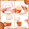 Sunnyray 24 Sets Basketball Hoop Snack Cups with Cards Basketball Party Supplies Paper Basketball Cups Disposable 8 oz Treat Food Bowls for Basketball Party Decorations Birthday Party Favors