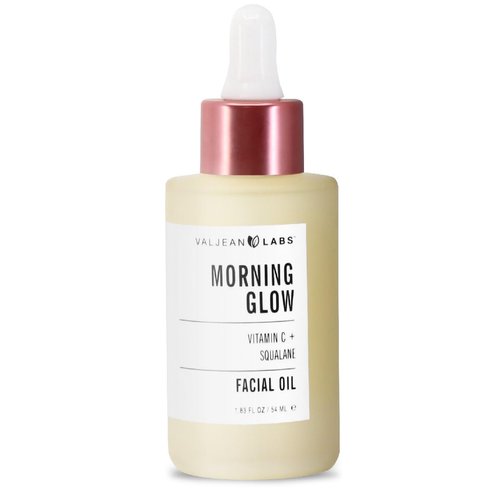 VALJEAN LABS Morning Glow Facial Oil, Vitamin C & Squalane, All Skin Types, Hydrating & Brightening, 1.83 Fl Oz