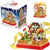 Christmas Themed Gingerbread House Building Block Set with Clear Display Box, LED, 654 Pieces Christmas Toy Set, Christmas Scene, Santa, Tree, Sled Dog, for Adult, Teen, Boy and Girl.