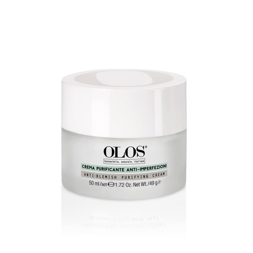 OLOS Anti-Blemish Purifying Cream, 1.7 oz - Anti Aging Face Cream, Blackhead Remover - Acne Treatment Enriched with Vitamin E, Aloe - Non-comedogenic