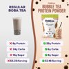 FitBites Boba Tea Protein 100% Whey Protein Powder Isolate (Milk Tea), Natural Energy Coffee Replacement, Sugar Free, Gluten Free, Lactose Free, Soy free, Real Ingredients, 5.9g BCAAs