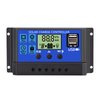 WERCHTAY 30A Solar Charge Controller 12V/ 24V Solar Panel Charge Controller Intelligent Regulator with 5V Dual USB Port Display Adjustable Parameter LCD Display and Timer Setting ON/Off Hours
