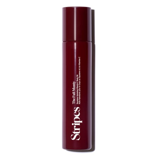 STRIPES Beauty (by Naomi Watts) - The Full Monty Post-Shower Body Oil, Brightens & Hydrates with Squalane & Vitamin C, Improves Skin Softness & Elasticity, for Dry Skin, 3.7 Fl Oz