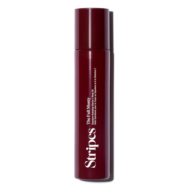 STRIPES Beauty (by Naomi Watts) - The Full Monty Post-Shower Body Oil, Brightens & Hydrates with Squalane & Vitamin C, Improves Skin Softness & Elasticity, for Dry Skin, 3.7 Fl Oz