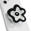OnTheGrip Cute Transparent Daisy Flower Shape Design Mobile Phone Grip Compatible with Magsafe Multi Functional Collapsible Stand Holder for Smartphone Tablet Cell Phone Accessory (Black)