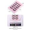 D Curl Russian Strip Lashes, Natural Look Wispy Faux Mink Lashes Reusable Fluffy Natural False Eyelashes Extensions, 5 Pairs