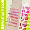 4 Colors Fat Lip Oil Set, Big Brush Head Hydrating Lip Glow Oil Lip Plumper Gloss, Shiny Transparent Lip Gloss Tinted Plumping Lip Oils, Non-sticky Long Lasting Fresh Clear Smooth Lip Care - A
