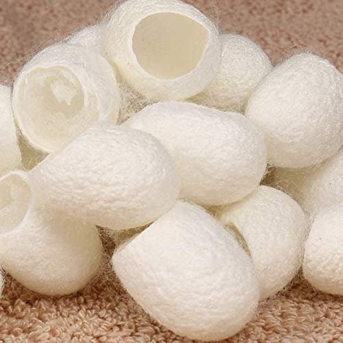 WOIWO 30 Pcs Natural Silk Ball Cocoons Facial Cleanser Balls Remove Blackhead, Acne Scar Removal, Anti-Aging, Wrinkle Removal Beauty Scrub