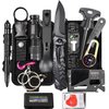 ASSABER Survival Kit,13 in 1 Survival Gear and Equipment, for Dad, First Aid Kit with Survival Bracelets Emergency Blanket Tactical Flashlight for Camping Adventures