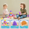 Beach Toys, 2024 14pcs Ice Cream Toys Sand Toys, Toddler Beach Essentials Beach Tool Kit Sand Molds, Travel Sandbox Toys with Mesh Bag for Toddlers Kids Outdoor Play