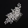Rumtock Pearl Beads Crystals Hair Comb for Wedding Brides Women Special Occasion Handmade Hair Piece Jewelry