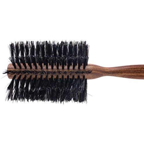 Spornette Italian Rounder 3 Inch (#855) - Round Boar Bristle Brush With Wooden Handle For Blow Drying, Styling, Volumizing, Straightening, Curling Medium To Long Thick, Fine, Curly, Or Straight Hair