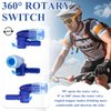 Hydration Bite Valve Replacement Mouthpiece for Hydration Bladder Hydration Pack Bite Valve Silicone Nozzle of Most Brands, 360-Degree Manual Switch Valve (Red+Blue)