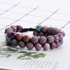 Aromatherapy Essential Oil Diffuser Bracelet Lava Stone Bead Gemstone Anxiety Diffuser Bangle Cuff Bracelet(Purple)