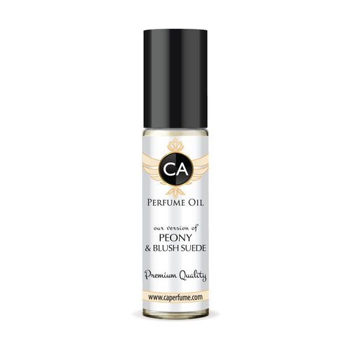 CA Perfume Club Impression of J Mlon Peony & Blush Suede For Women Replica Fragrance Body Oil Dupes Alcohol-Free Essential Aromatherapy Sample Travel Size Long Lasting Attar Roll-On 0.3 Fl Oz/10ml